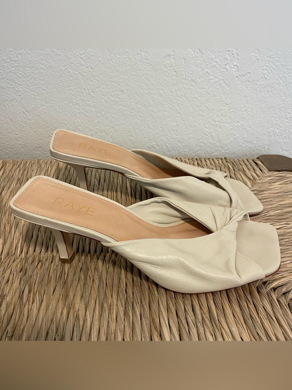 RAYE Dane Heel in Bone White Size 8